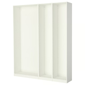 PAX 3 wardrobe frames, white, 200x35x236 cm