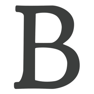 House Letter "B" 105 mm, graphite