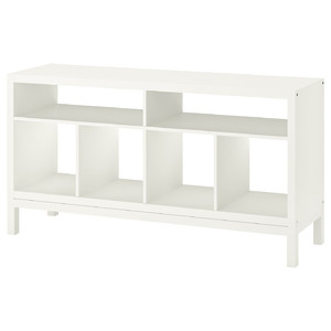 KALLAX Tv bench with underframe, white, 147x39x78 cm