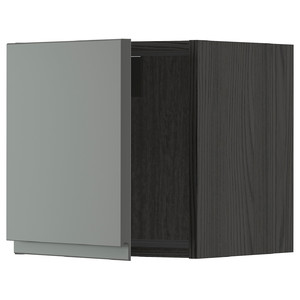 METOD Wall cabinet, black/Voxtorp dark grey, 40x40 cm
