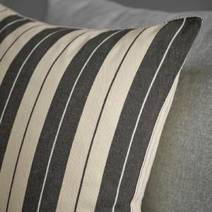 KORALLBUSKE Cushion cover, light beige/anthracite, 50x50 cm