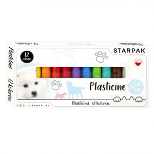 Starpak Plasticine 12 Colours Cute Doggy