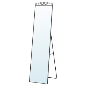 KARMSUND Standing mirror, black, 40x167 cm