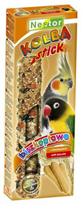 Nestor Classic Stick for Large Parakeets with Biscuits 2-pack