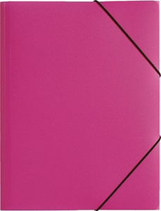 Durable File Folder with Elastic Band A3 Trend, dark pink