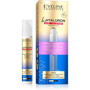 Eveline bioHyaluron 3x Retinol Anti-Wrinkle Roll-on Eye Gel 97% Natural 15ml