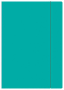 Folder with Elastic Band A4, turquoise, 10pcs