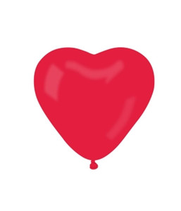 Balloons Heart, red, 50pcs