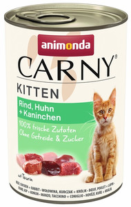 Animonda Carny Kitten Beef, Chicken & Rabbit Cat Wet Food 400g