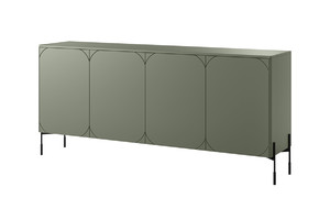 Four-Door Cabinet with Drawers Sonatia 200cm, olive