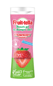 FRUIT-TELLA Shower Gel & Shampoo 2in1 Strawberry Vegan 300 ml