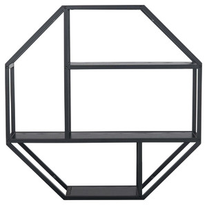 Wall Shelf Seaford Octagon, black