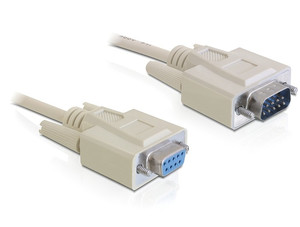 Delock RS-232 Serial Cable Sub-D9 Male/Female 2m