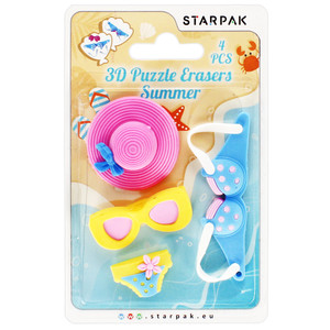 Starpak 3D Puzzle Erasers 5pcs Summer