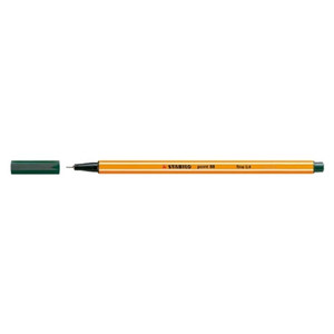 Stabilo Point 88 Fineliners 88/63 Olive Green 10pcs