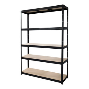 GoodHome Shelving Unit Ryle 179 x 120 x 40 cm 5 Shelves, black