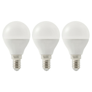 LED Bulb P45 E14 5.7W 470lm, frosted, warm white, 3 pack