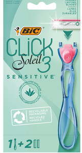 BIC Refillable Women's Razor Shaver Click Soleil 3 Sensitive 1pc
