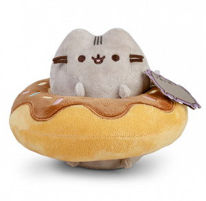 Soft Plush Toy Pusheen in a Chocolate Donut