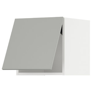 METOD Wall cabinet horizontal, white/Havstorp light grey, 40x40 cm