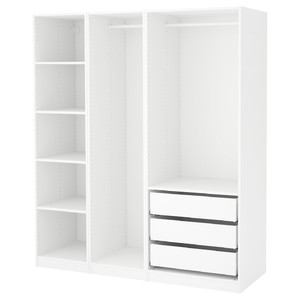 PAX Wardrobe, white, 175x58x201 cm
