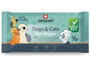 Opharm Dogs & Cats Pet Wipes for Cats and Dogs 48pcs