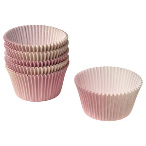 NÄBBFISK Baking cup, pink, 65 pack