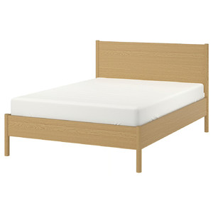 TONSTAD Bed frame, oak veneer/Leirsund, 160x200 cm