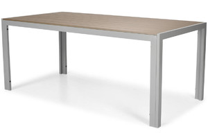 Large Garden Table for 8 People Modena 180, silver