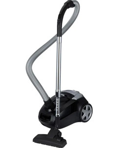 MPM MOD-54 Bagged Cylinder Vacuum Cleaner, Black/Red