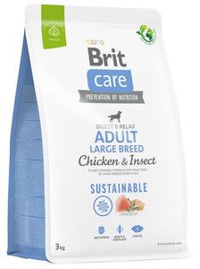 Brit Care Sustainable Large Breed Chicken & Insect Dog Dry Food 3kg