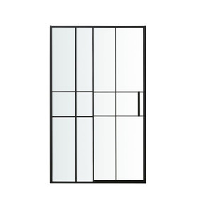 GoodHome Sliding Shower Door Ahti 120 cm, chrome/black