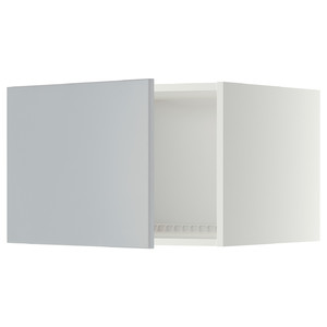 METOD Top cabinet for fridge/freezer, white/Veddinge grey, 60x40 cm