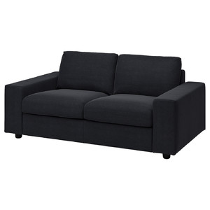 VIMLE 2-seat sofa, with wide armrests/Saxemara black-blue