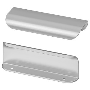 BILLSBRO Handle, stainless steel colour, 120 mm, 2 pack