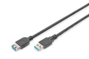 DIGITUS USB 3.0 Extension Cable, A/M - A/F, 1.8m