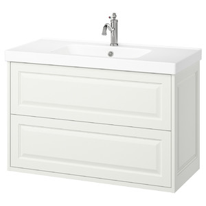 TÄNNFORSEN / ORRSJÖN Wash-stnd w drawers/wash-basin/tap, white, 102x49x69 cm