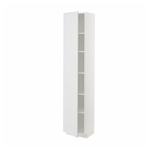 METOD High cabinet/shelves, white/white Stensund, 40x37x200 cm