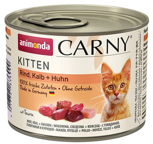 Animonda Carny Kitten Cat Food Beef, Veal & Chicken 200g