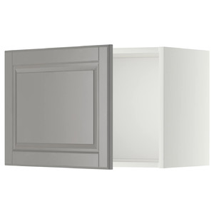 METOD Wall cabinet, white/Bodbyn grey, 60x40 cm