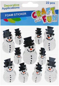 Craft Christmas Stickers Snowman 22pcs