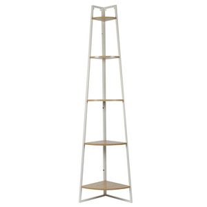 Corner Shelving Unit with 5 Shelves, white