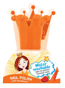 Nail Polish for Girls Water Washable Wild Strawberry 5ml, orange