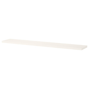 BERGSHULT Shelf, white, 120x20 cm