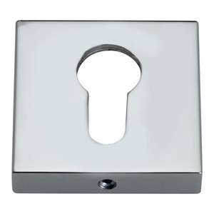 Gamet Door Escutcheon, square, chrome