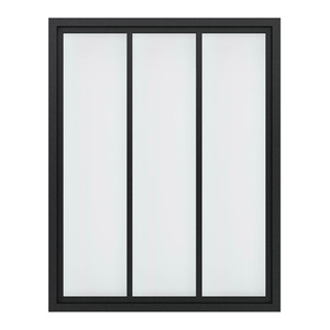GoodHome Modular Room Divider Panel 3 Panels, black, industrial