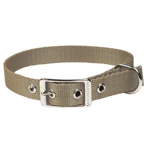 CHABA Dog Collar Plain Lux 20mm x 40cm, khaki