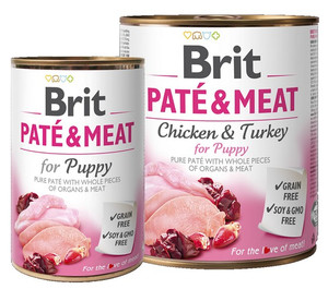 Brit Pate & Meat For Puppy Dog Food Can 800g