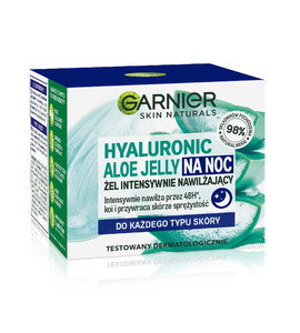 Garnier Skin Naturals Hyaluronic Aloe Jelly Intensive Night Face Gel for All Skin Types Vegan 98% Natural 50ml