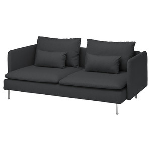 SÖDERHAMN 3-seat sofa, Fridtuna dark grey
